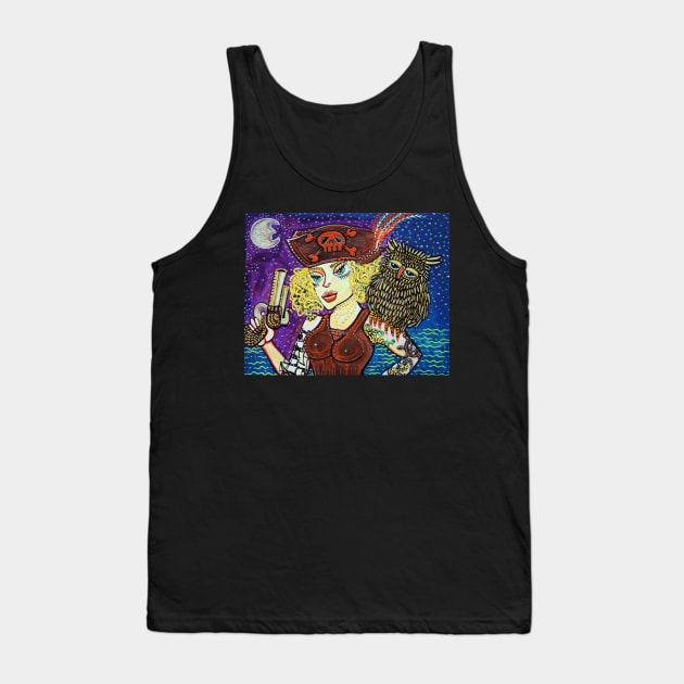 Pirate Quest For The Golden Owl Tank Top by barbosaart